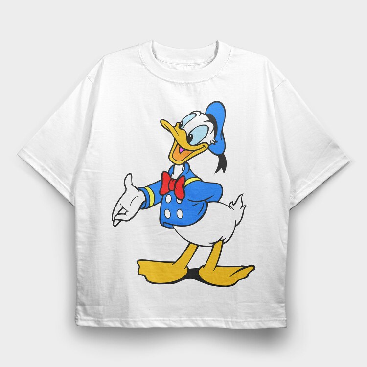 Cartoon Retro Donald Duck 2, Tricou Oversize Barbati (Unisex)