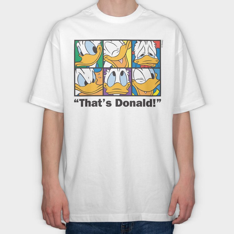 Cartoon Retro Donald Duck 1, Tricou Oversize Barbati (Unisex)