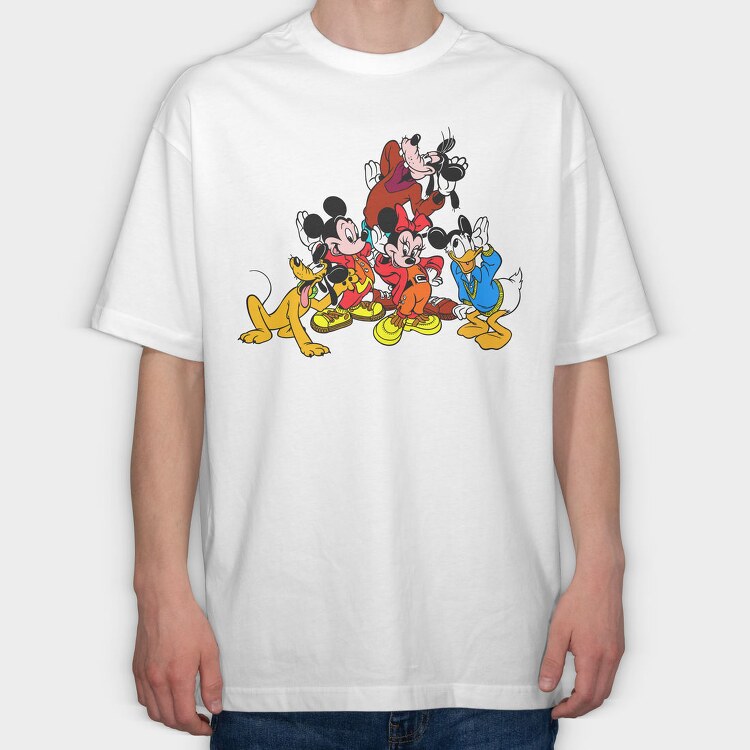 Cartoon Retro Disney 1, Tricou Oversize Barbati (Unisex)