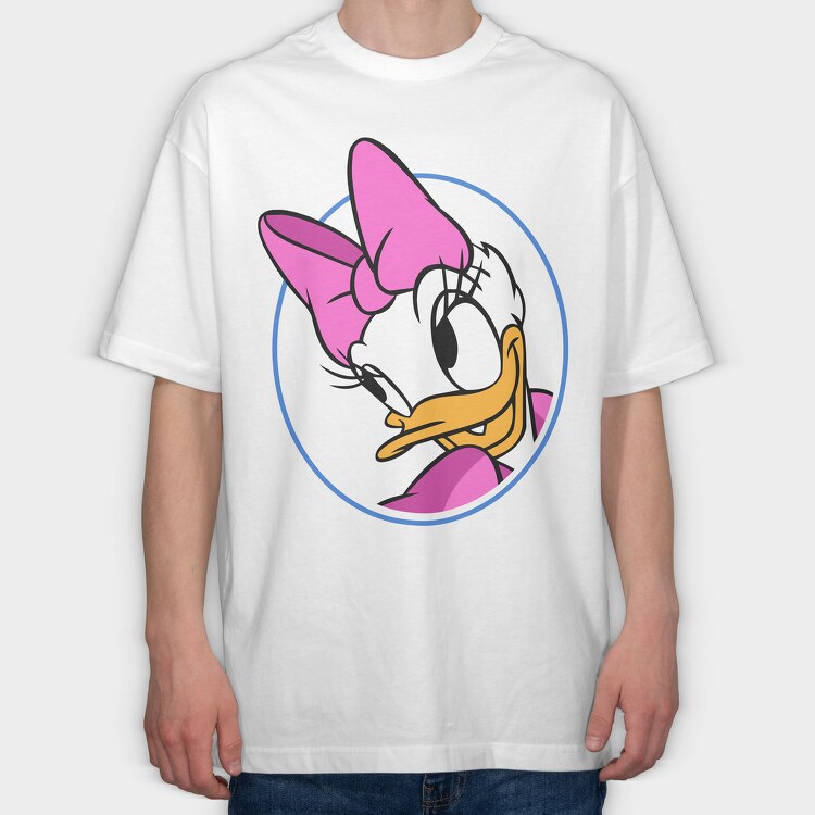 Cartoon Retro Daisy Duck 1, Tricou Oversize Barbati (Unisex)