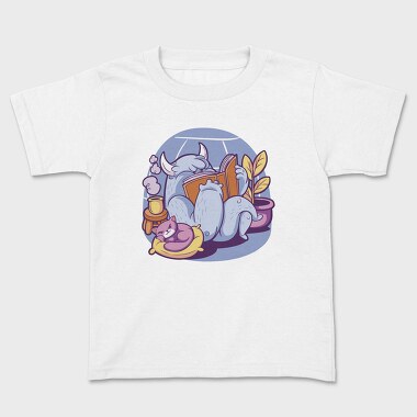 Yeti Monster Reading At Home, Tricou Copii