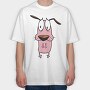 Cartoon Retro Courage the Cowardly Dog 6, Tricou Oversize Barbati (Unisex)