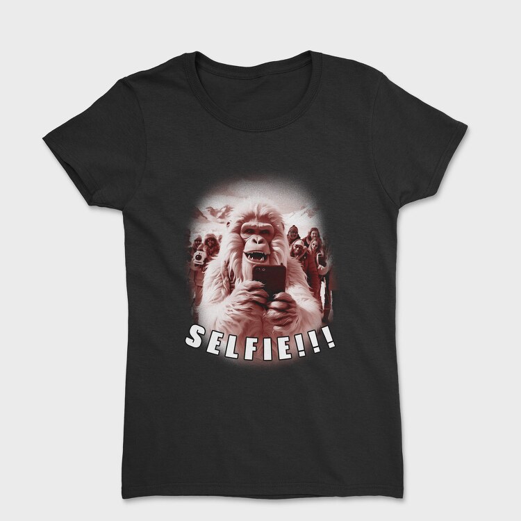 Yeti Selfie Humor, Tricou Femei