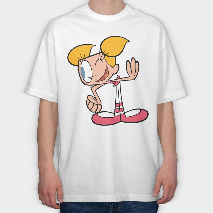 Cartoon Retro Dexter Laboratory 4, Tricou Oversize Barbati (Unisex)