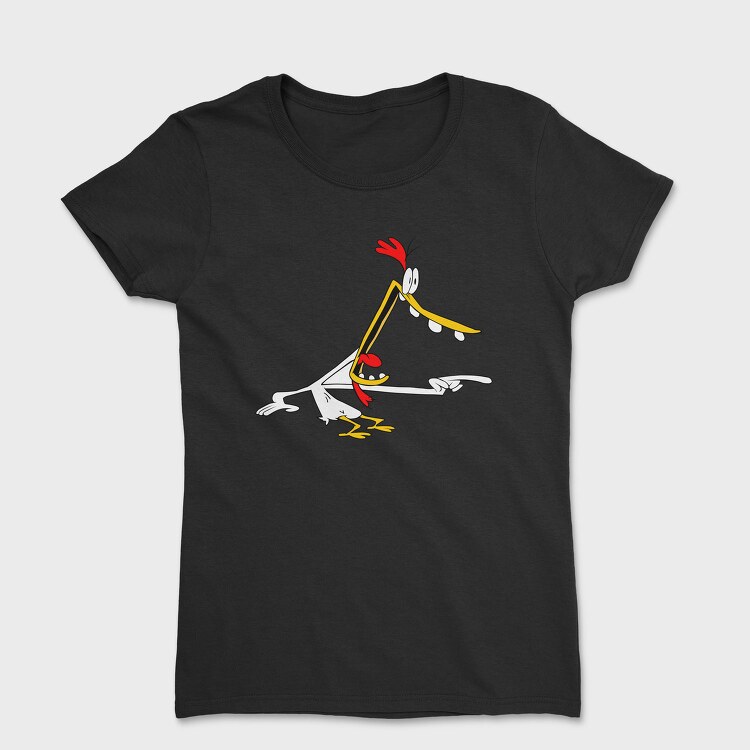 Cartoon Retro Cow and Chicken 4, Tricou Femei