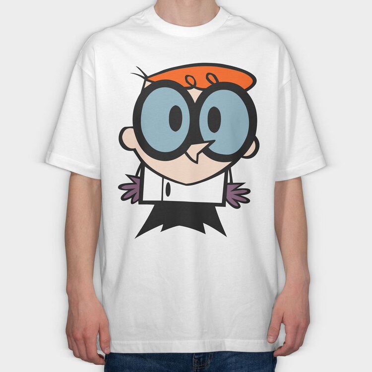 Cartoon Retro Dexter Laboratory 3, Tricou Oversize Barbati (Unisex)