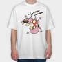 Cartoon Retro Courage the Cowardly Dog 3, Tricou Oversize Barbati (Unisex)