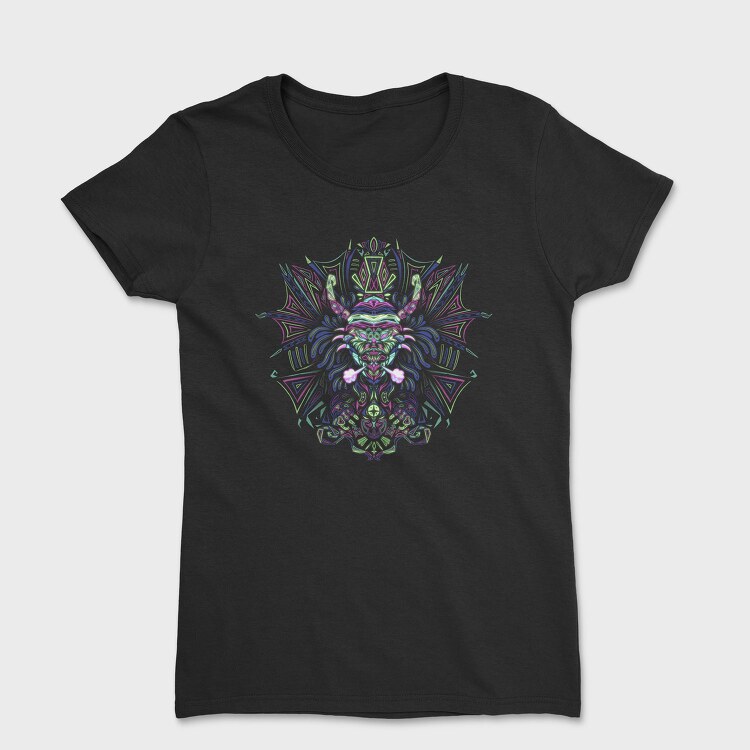 Psychedelic Trippy Dragon Dmt Rasta, Tricou Femei