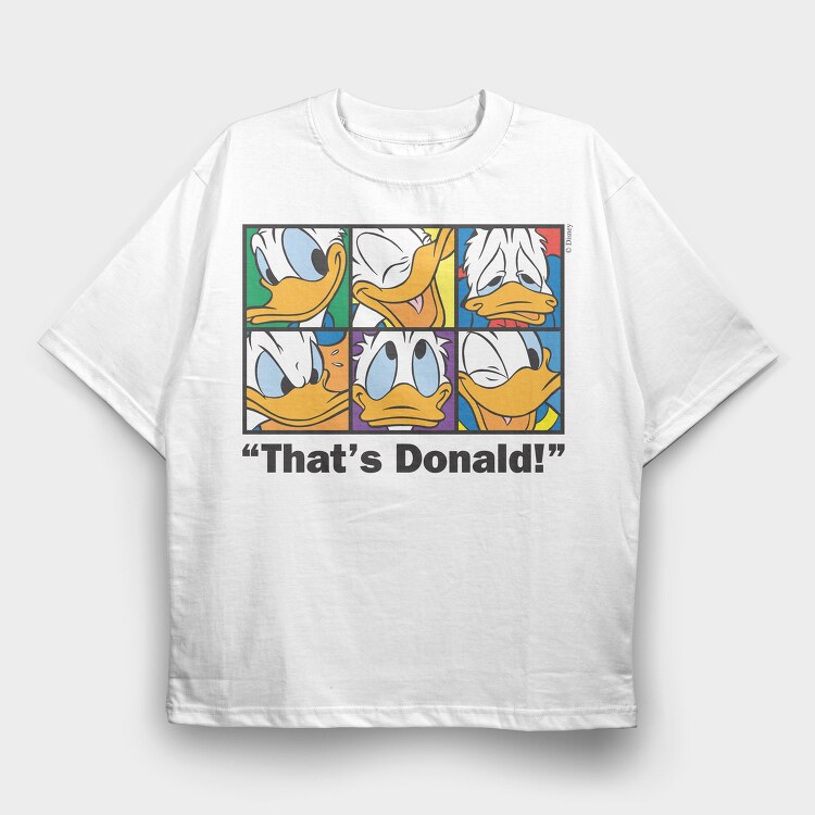 Cartoon Retro Donald Duck 1, Tricou Oversize Barbati (Unisex)