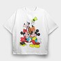 Cartoon Retro Disney 6, Tricou Oversize Barbati (Unisex)