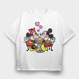 Cartoon Retro Disney 2, Tricou Oversize Barbati (Unisex)