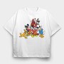 Cartoon Retro Disney 1, Tricou Oversize Barbati (Unisex)
