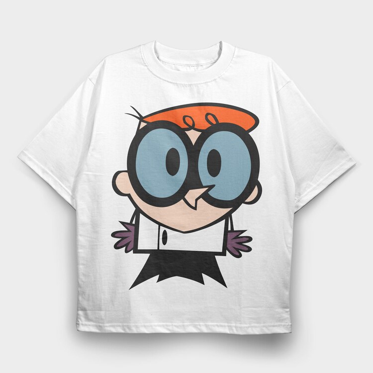 Cartoon Retro Dexter Laboratory 3, Tricou Oversize Barbati (Unisex)