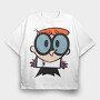 Cartoon Retro Dexter Laboratory 3, Tricou Oversize Barbati (Unisex)