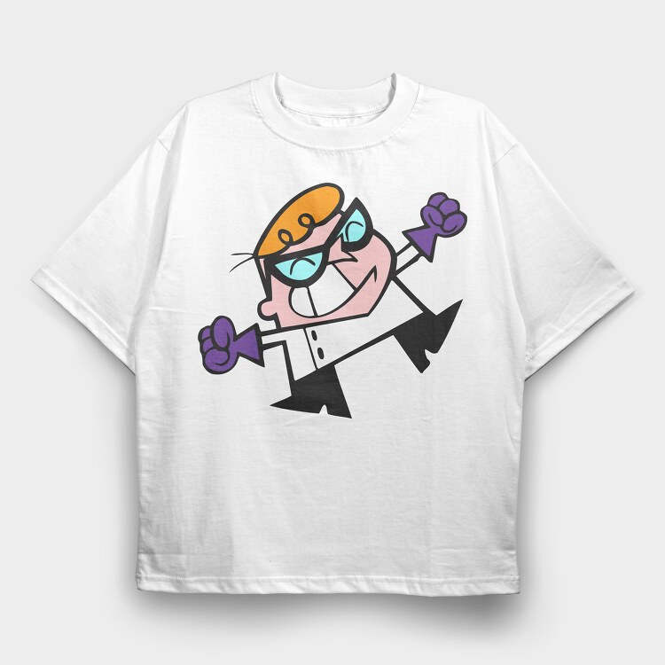 Cartoon Retro Dexter Laboratory 1, Tricou Oversize Barbati (Unisex)