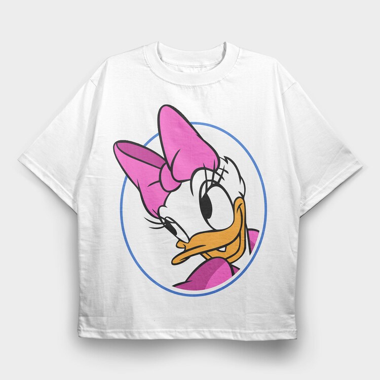 Cartoon Retro Daisy Duck 1, Tricou Oversize Barbati (Unisex)