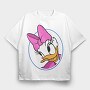 Cartoon Retro Daisy Duck 1, Tricou Oversize Barbati (Unisex)