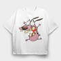 Cartoon Retro Courage the Cowardly Dog 3, Tricou Oversize Barbati (Unisex)