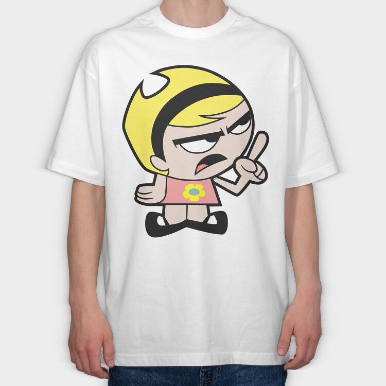 Cartoon Retro Billy and Mandy 1, Tricou Oversize Barbati (Unisex)