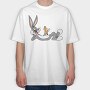 Cartoon Retro Bugs Bunny 6, Tricou Oversize Barbati (Unisex)