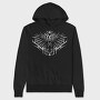 Raven Bird Flying Open Wings, Hanorac Oversize Barbati (Unisex)