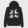 Yoga Rabbits, Hanorac Oversize Barbati (Unisex)