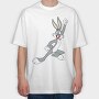 Cartoon Retro Bugs Bunny 3, Tricou Oversize Barbati (Unisex)
