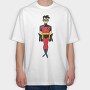 Cartoon Retro Batman 3, Tricou Oversize Barbati (Unisex)