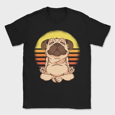 Yoga Pug 01, Tricou Barbati (Unisex)