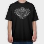 Raven Bird Flying Open Wings, Tricou Oversize Barbati (Unisex)