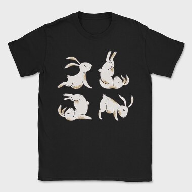 Yoga Rabbits, Tricou Barbati (Unisex)