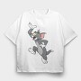 Cartoon Retro Caricaturas 32 2, Tricou Oversize Barbati (Unisex)