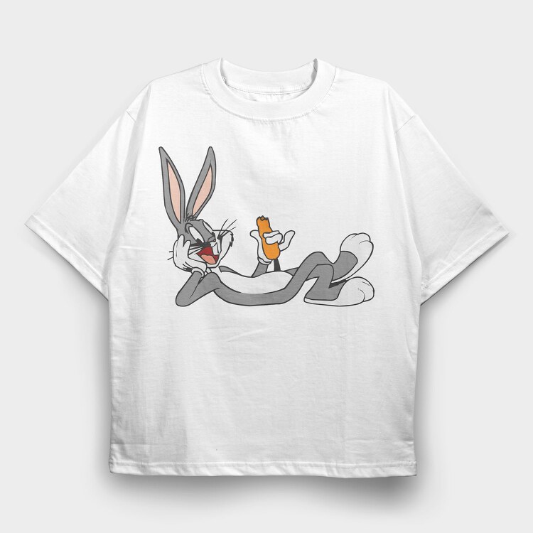 Cartoon Retro Bugs Bunny 6, Tricou Oversize Barbati (Unisex)