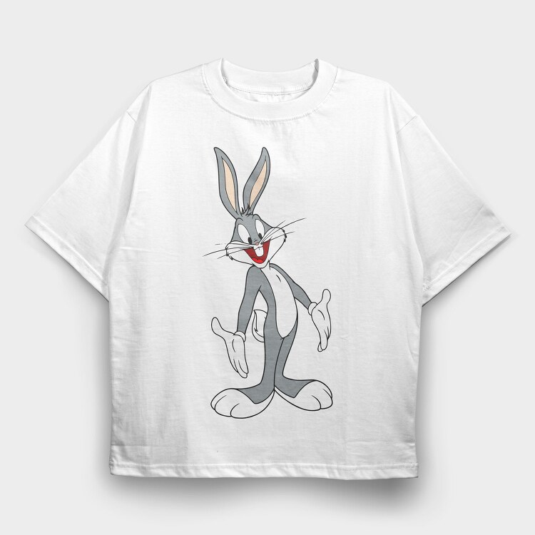 Cartoon Retro Bugs Bunny 2, Tricou Oversize Barbati (Unisex)