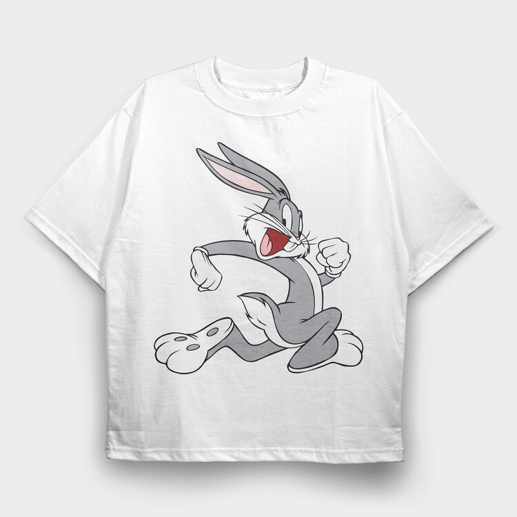 Cartoon Retro Bugs Bunny 1, Tricou Oversize Barbati (Unisex)