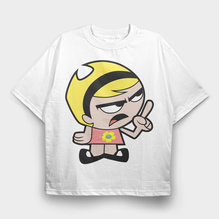 Cartoon Retro Billy and Mandy 1, Tricou Oversize Barbati (Unisex)