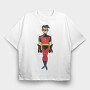 Cartoon Retro Batman 3, Tricou Oversize Barbati (Unisex)