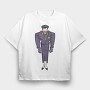 Cartoon Retro Batman 1, Tricou Oversize Barbati (Unisex)