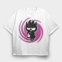 Cartoon Retro Badtz Maru 3, Tricou Oversize Barbati (Unisex)