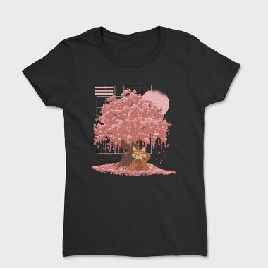 Red Panda And Sakura Tree, Tricou Femei