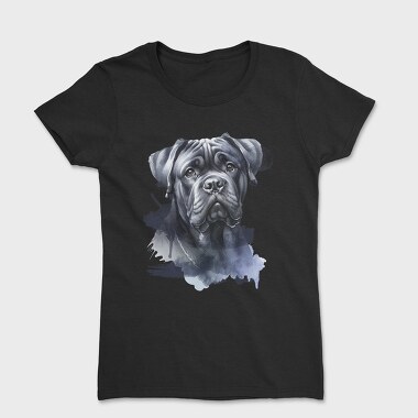 Realistic Bullmastif Dog Portrait, Tricou Femei