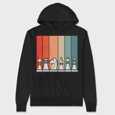Retro Chess, Hanorac Oversize Barbati (Unisex)