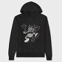 Retro Devil Halloween Cartoon, Hanorac Oversize Barbati (Unisex)