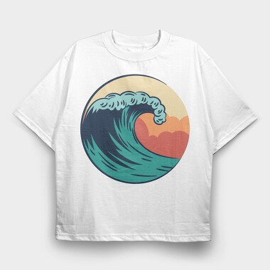 Retro Wave Art Vintage Wave, Tricou Oversize Barbati (Unisex)