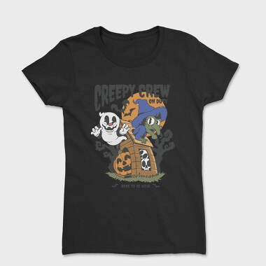 Retro Ghost Halloween Creepy Crew, Tricou Femei