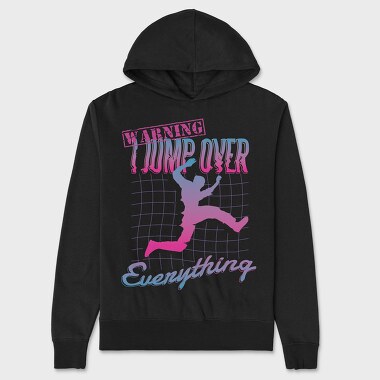Retrowave Parkour Jump, Hanorac Oversize Barbati (Unisex)