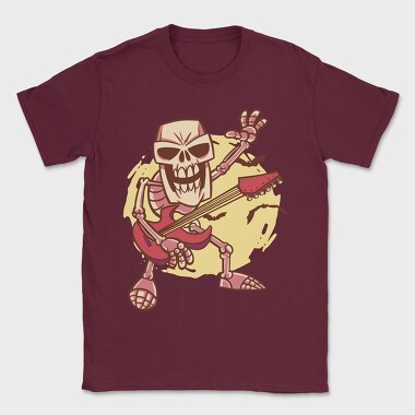 Rock Guitar Skeleton Cartoon, Tricou Barbati (Unisex)