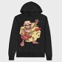 Rock Guitar Skeleton Cartoon, Hanorac Oversize Barbati (Unisex)