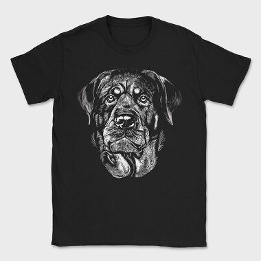 Rottweiler Dog Breed Portrait, Tricou Barbati (Unisex)