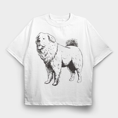 Russian Mastiff Dog, Tricou Oversize Barbati (Unisex)